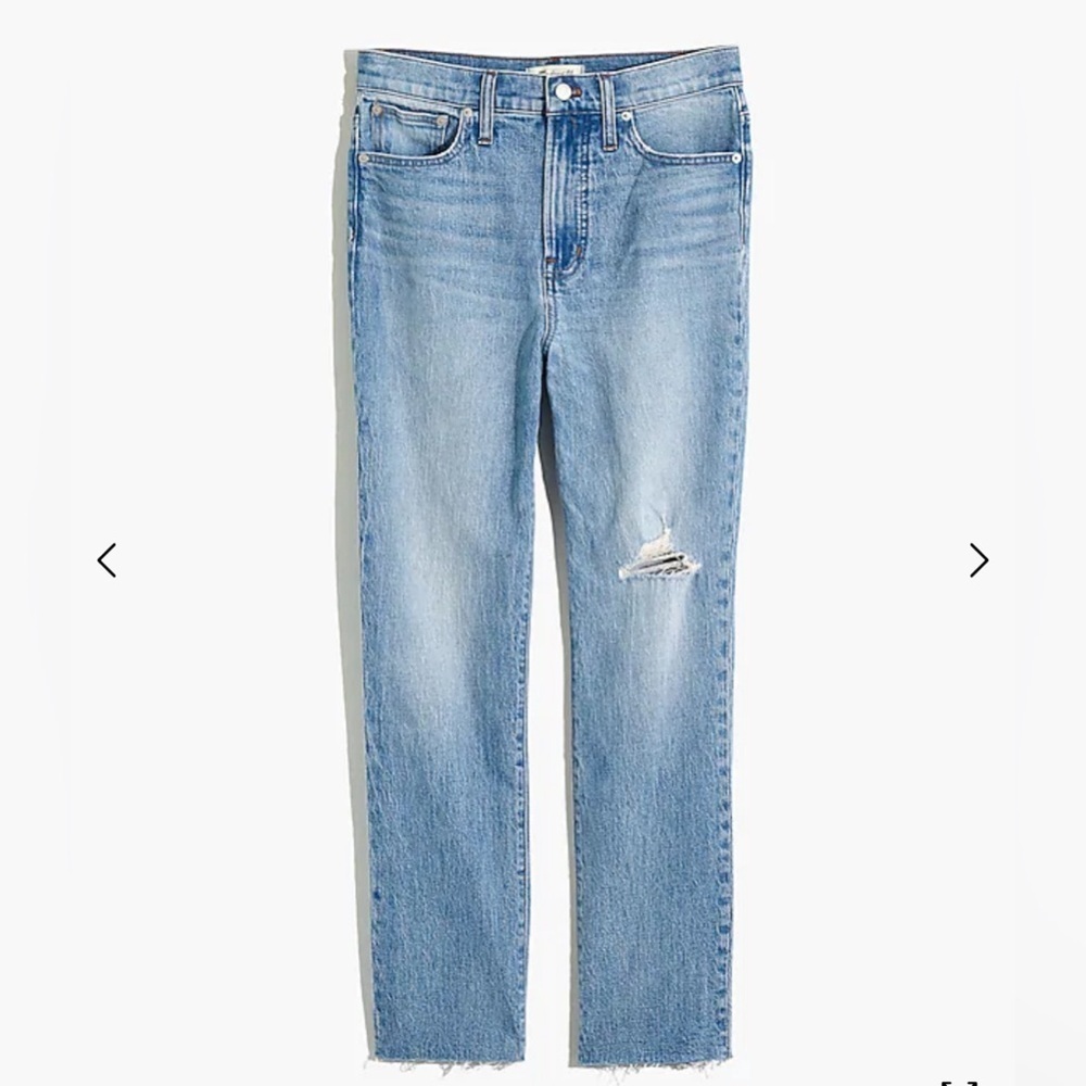 Madewell Blue Perfect Vintage Jean Tapered Frayed Women’s Size 27 High Rise